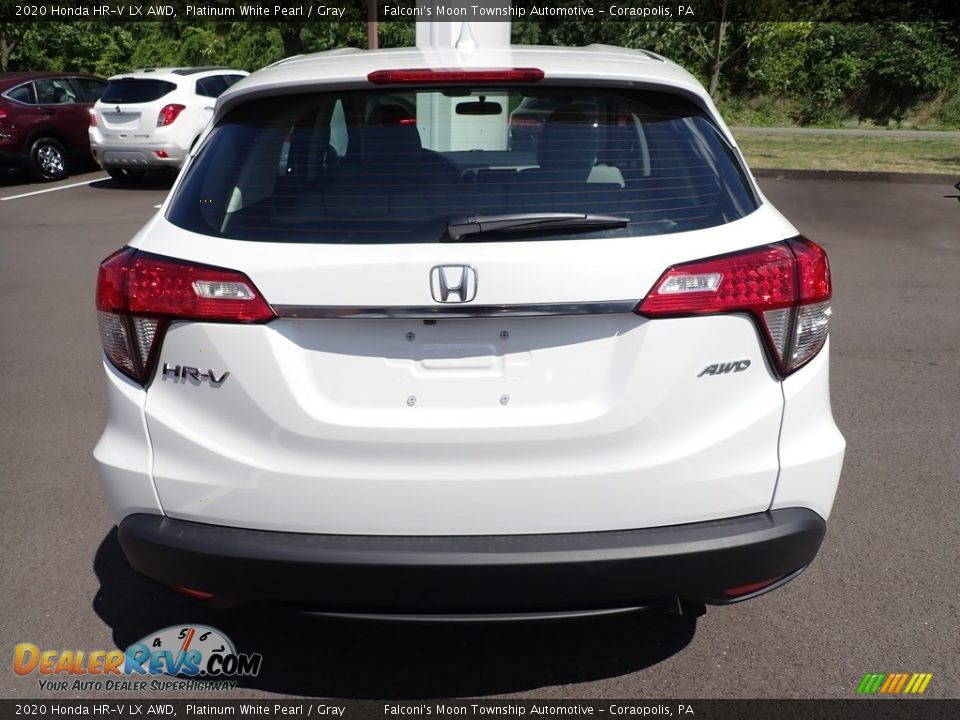 2020 Honda HR-V LX AWD Platinum White Pearl / Gray Photo #4