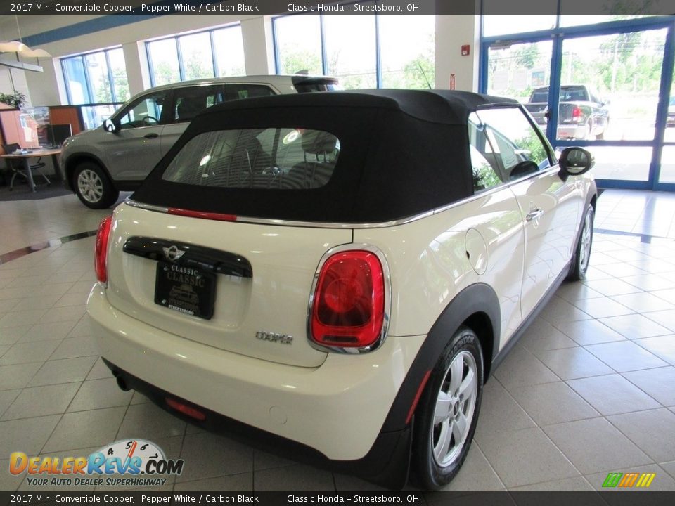 2017 Mini Convertible Cooper Pepper White / Carbon Black Photo #4