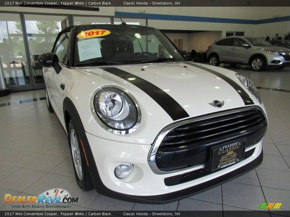 2017 Mini Convertible Cooper Pepper White / Carbon Black Photo #6