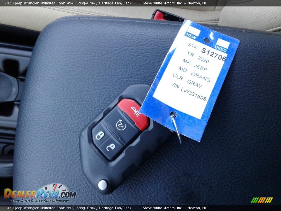 2020 Jeep Wrangler Unlimited Sport 4x4 Sting-Gray / Heritage Tan/Black Photo #26