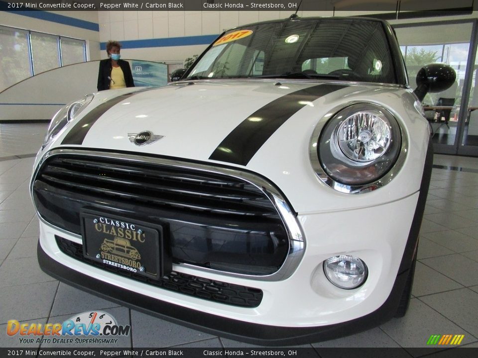 2017 Mini Convertible Cooper Pepper White / Carbon Black Photo #7
