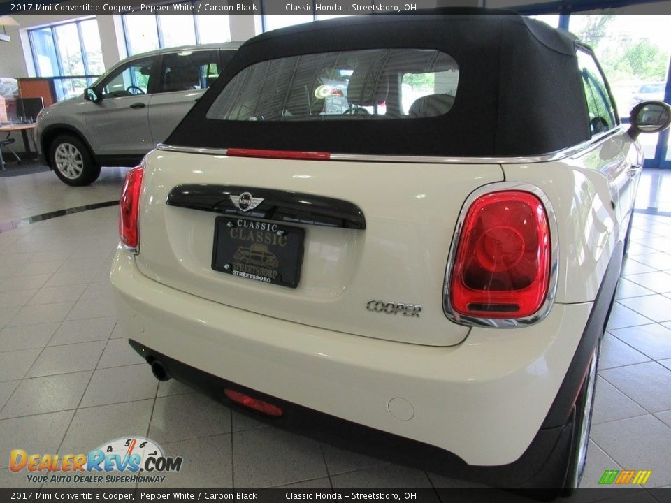 2017 Mini Convertible Cooper Pepper White / Carbon Black Photo #10