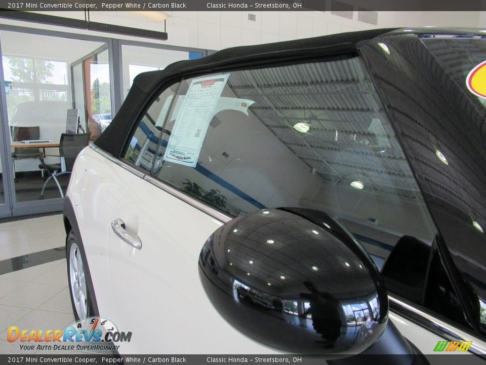 2017 Mini Convertible Cooper Pepper White / Carbon Black Photo #11