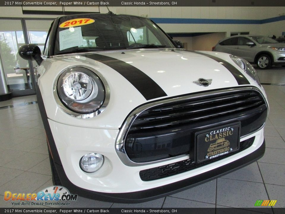 2017 Mini Convertible Cooper Pepper White / Carbon Black Photo #12