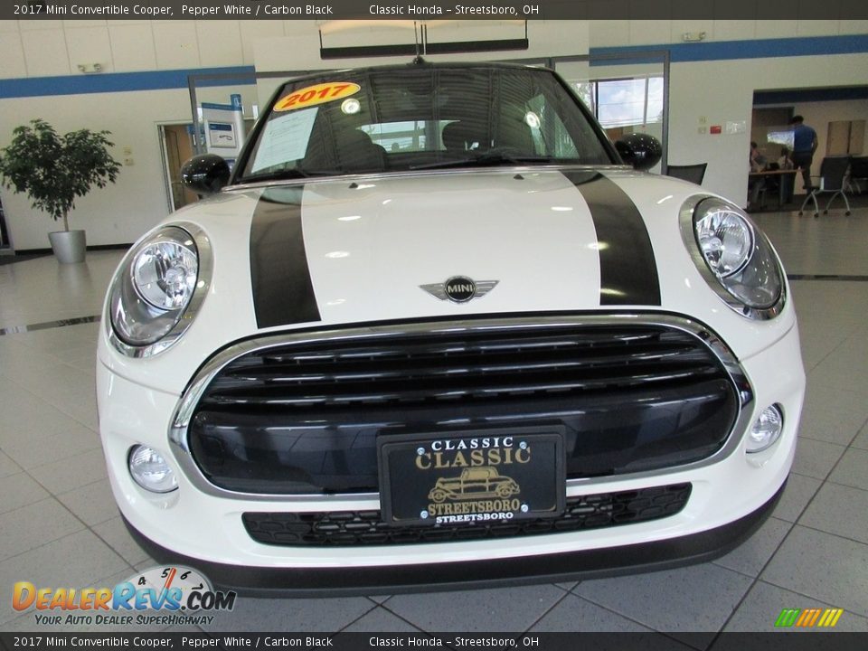 2017 Mini Convertible Cooper Pepper White / Carbon Black Photo #13