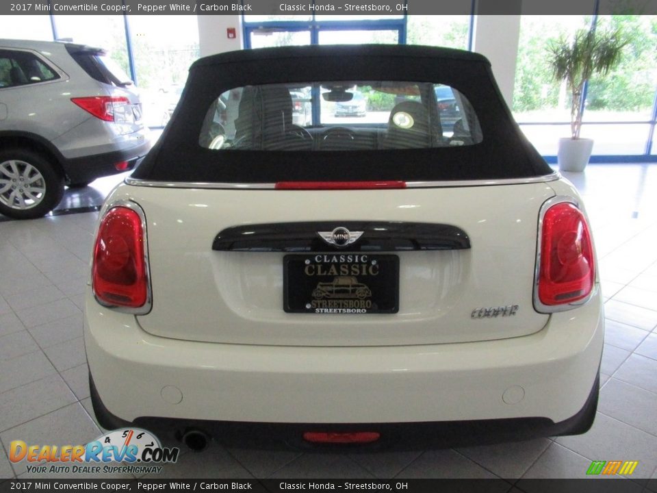 2017 Mini Convertible Cooper Pepper White / Carbon Black Photo #14