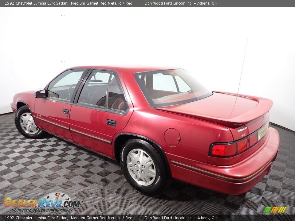 1992 Chevrolet Lumina Euro Sedan Medium Garnet Red Metallic / Red Photo #9