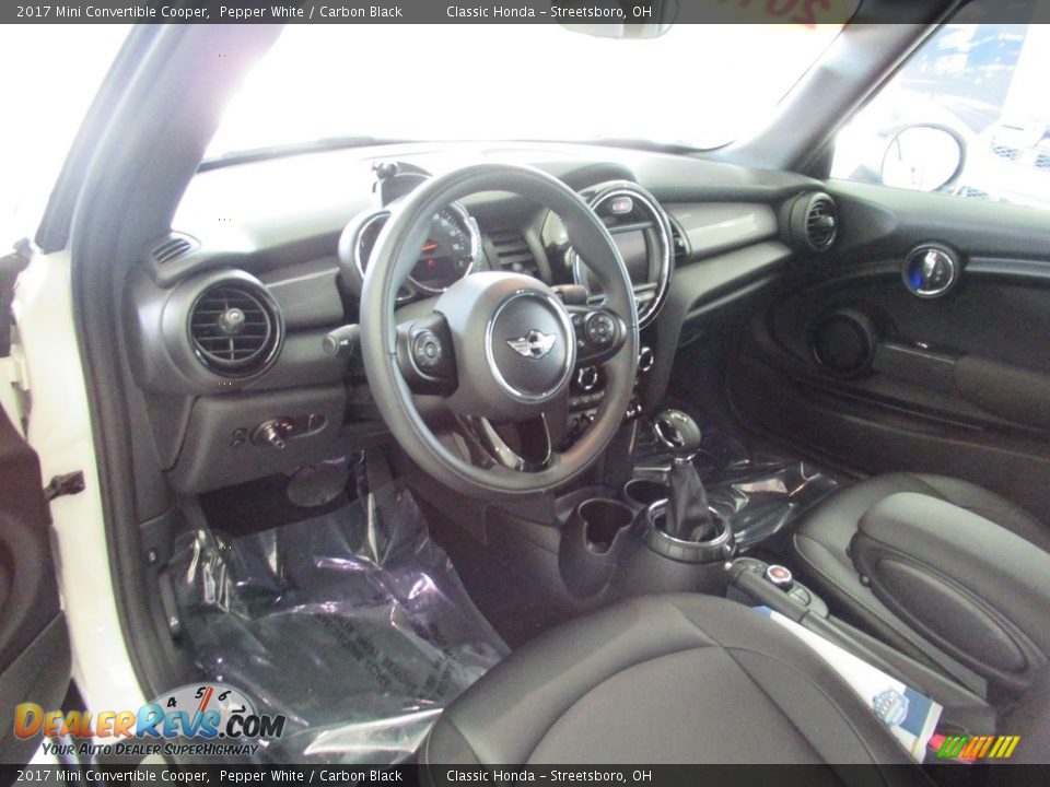 2017 Mini Convertible Cooper Pepper White / Carbon Black Photo #15