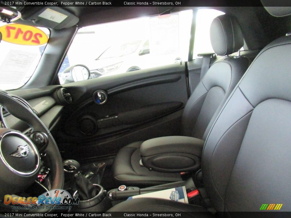 2017 Mini Convertible Cooper Pepper White / Carbon Black Photo #16