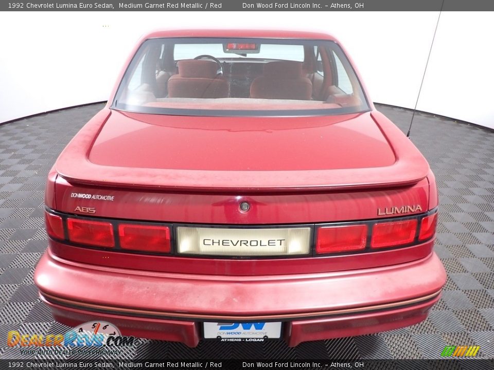 1992 Chevrolet Lumina Euro Sedan Medium Garnet Red Metallic / Red Photo #11
