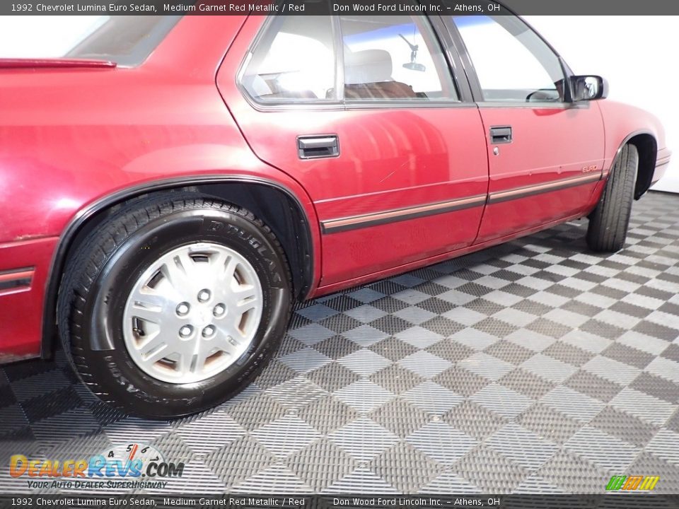 1992 Chevrolet Lumina Euro Sedan Medium Garnet Red Metallic / Red Photo #15