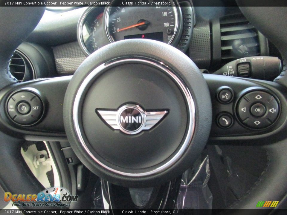 2017 Mini Convertible Cooper Pepper White / Carbon Black Photo #21