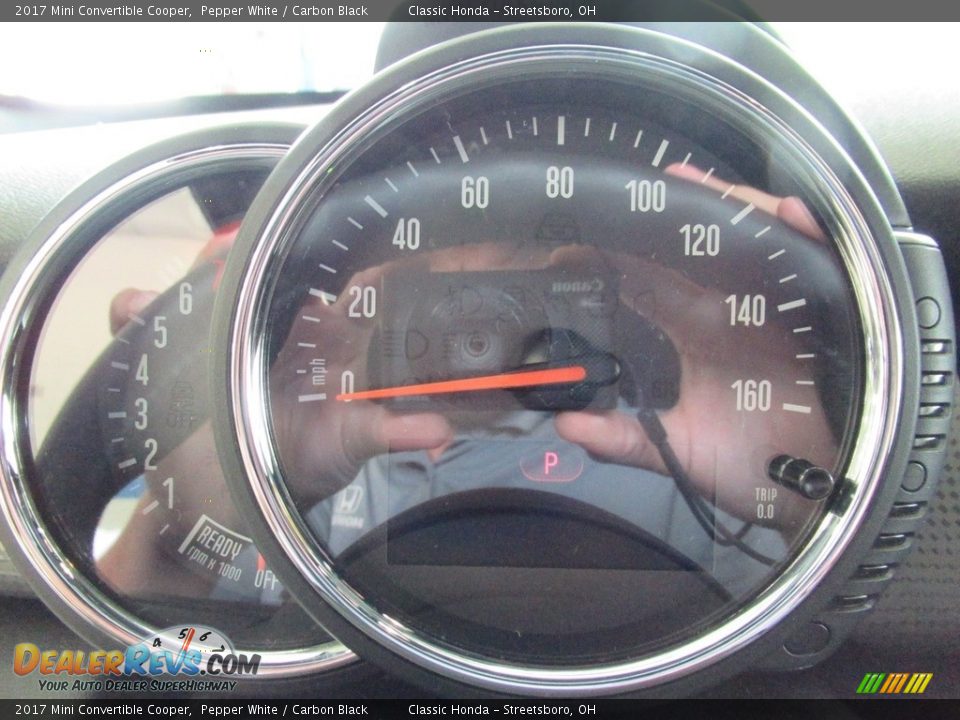 2017 Mini Convertible Cooper Pepper White / Carbon Black Photo #22