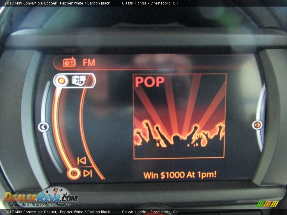 2017 Mini Convertible Cooper Pepper White / Carbon Black Photo #23