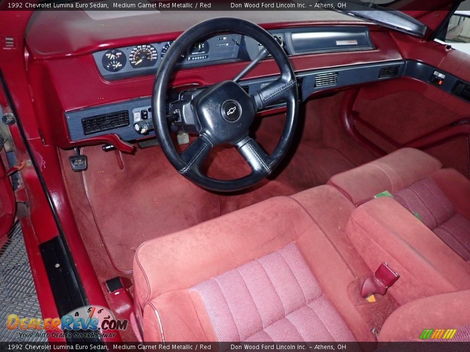 Red Interior - 1992 Chevrolet Lumina Euro Sedan Photo #18