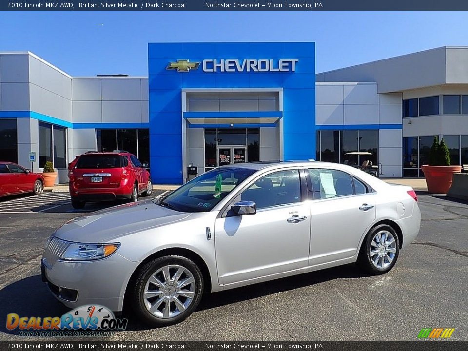 2010 Lincoln MKZ AWD Brilliant Silver Metallic / Dark Charcoal Photo #1