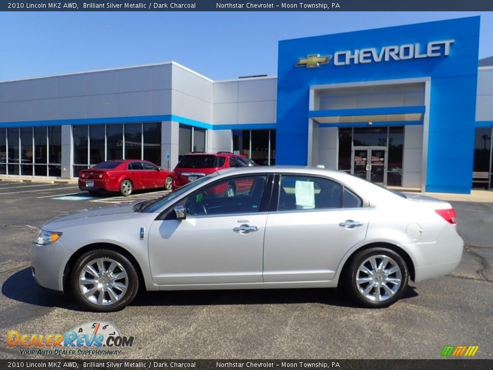 2010 Lincoln MKZ AWD Brilliant Silver Metallic / Dark Charcoal Photo #3