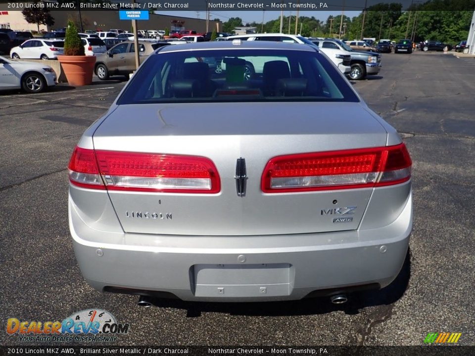 2010 Lincoln MKZ AWD Brilliant Silver Metallic / Dark Charcoal Photo #6