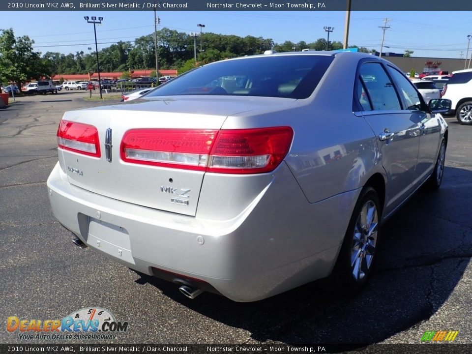 2010 Lincoln MKZ AWD Brilliant Silver Metallic / Dark Charcoal Photo #7