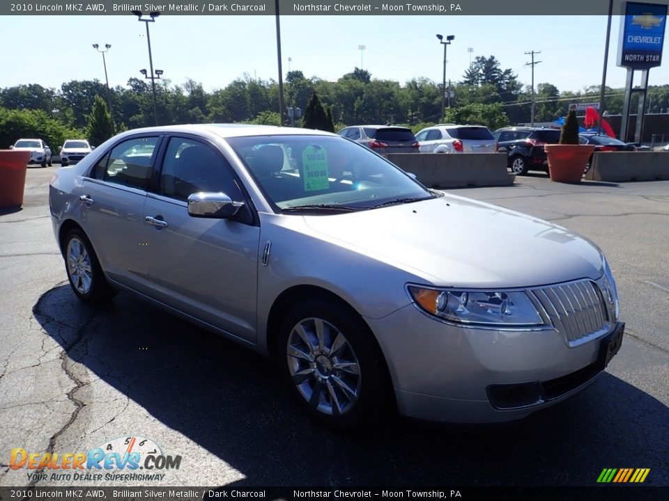 2010 Lincoln MKZ AWD Brilliant Silver Metallic / Dark Charcoal Photo #10