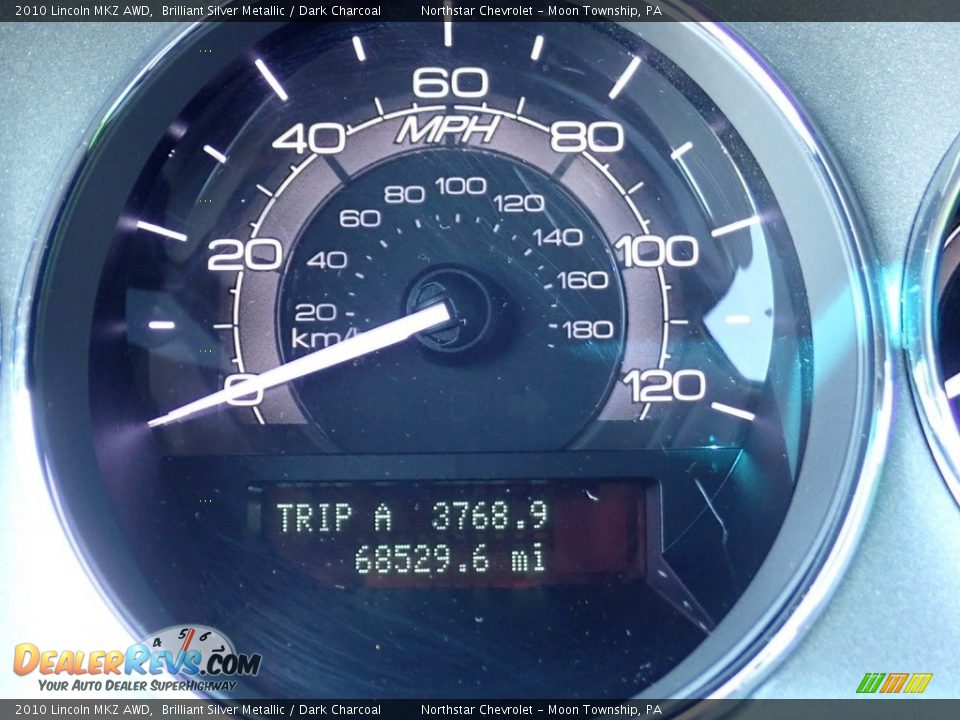 2010 Lincoln MKZ AWD Brilliant Silver Metallic / Dark Charcoal Photo #30