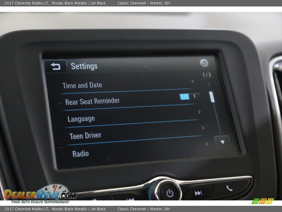 2017 Chevrolet Malibu LT Mosaic Black Metallic / Jet Black Photo #14