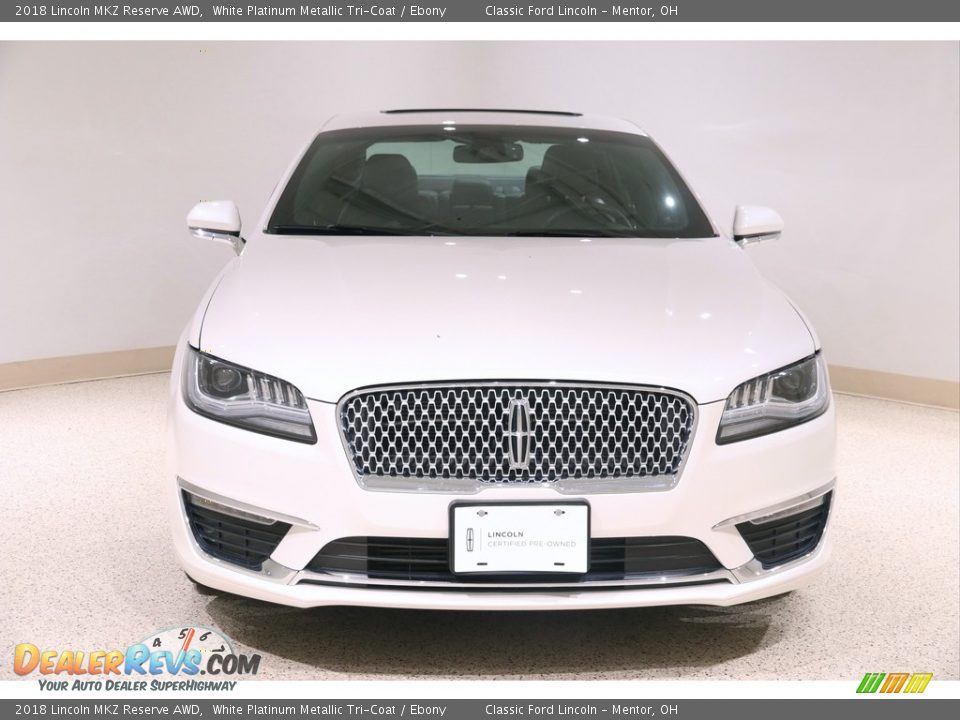 2018 Lincoln MKZ Reserve AWD White Platinum Metallic Tri-Coat / Ebony Photo #2