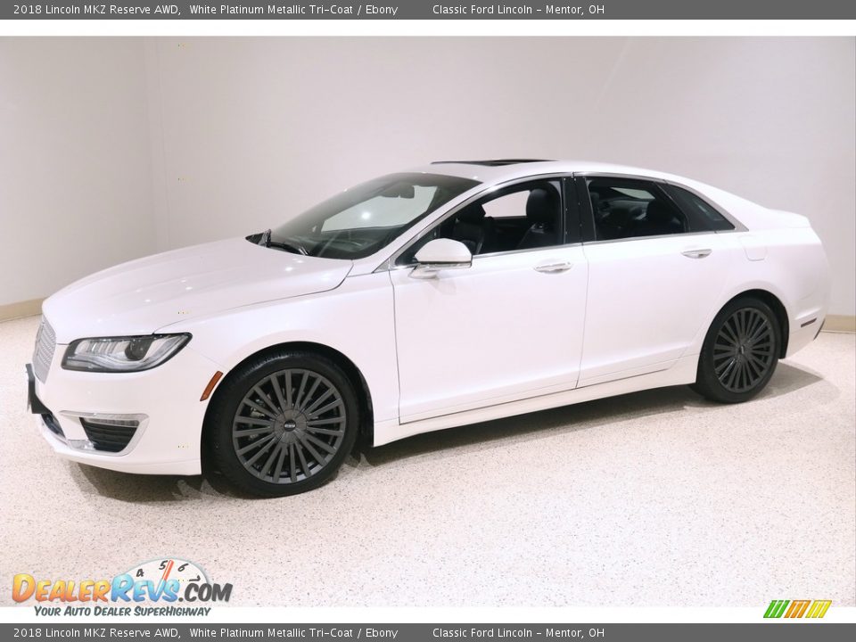 White Platinum Metallic Tri-Coat 2018 Lincoln MKZ Reserve AWD Photo #3