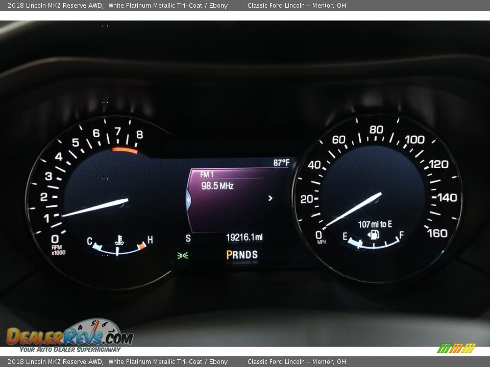 2018 Lincoln MKZ Reserve AWD Gauges Photo #8