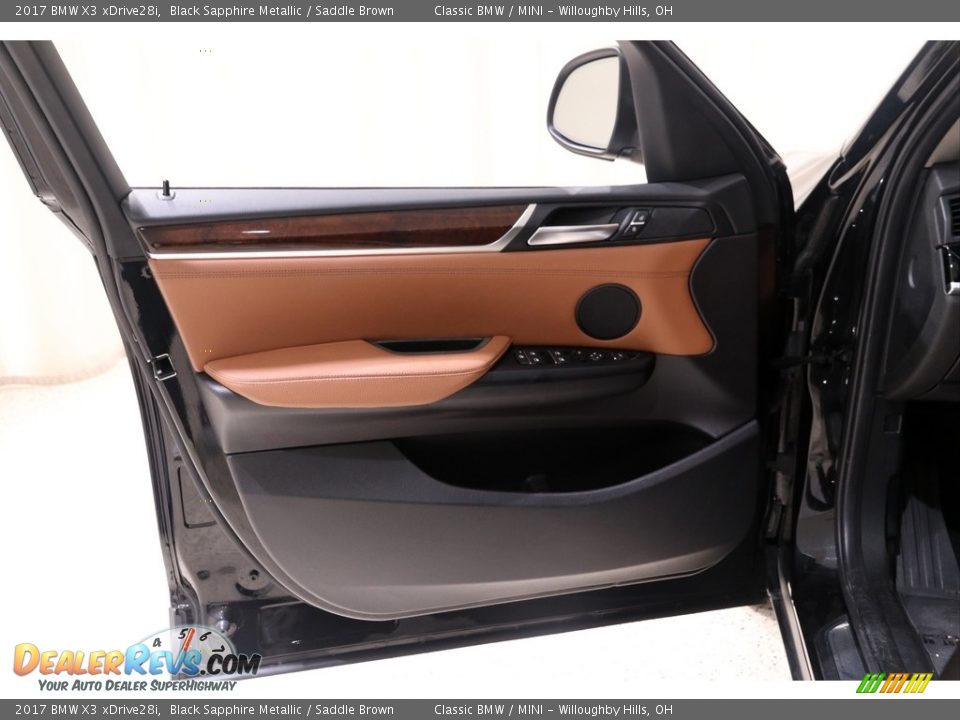 2017 BMW X3 xDrive28i Black Sapphire Metallic / Saddle Brown Photo #4