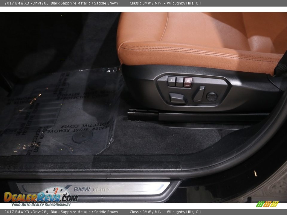 2017 BMW X3 xDrive28i Black Sapphire Metallic / Saddle Brown Photo #6