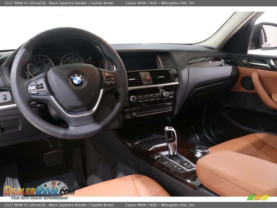 2017 BMW X3 xDrive28i Black Sapphire Metallic / Saddle Brown Photo #9