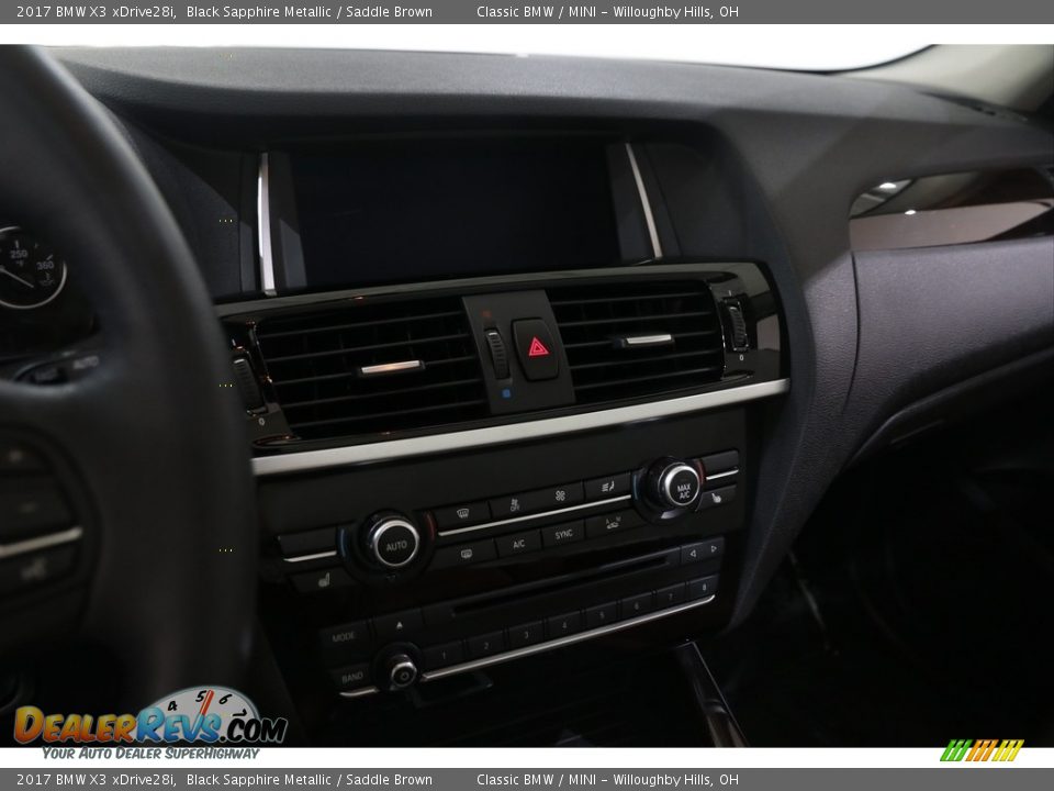 2017 BMW X3 xDrive28i Black Sapphire Metallic / Saddle Brown Photo #12