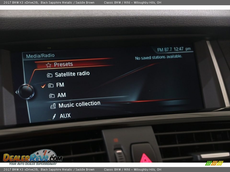 2017 BMW X3 xDrive28i Black Sapphire Metallic / Saddle Brown Photo #14