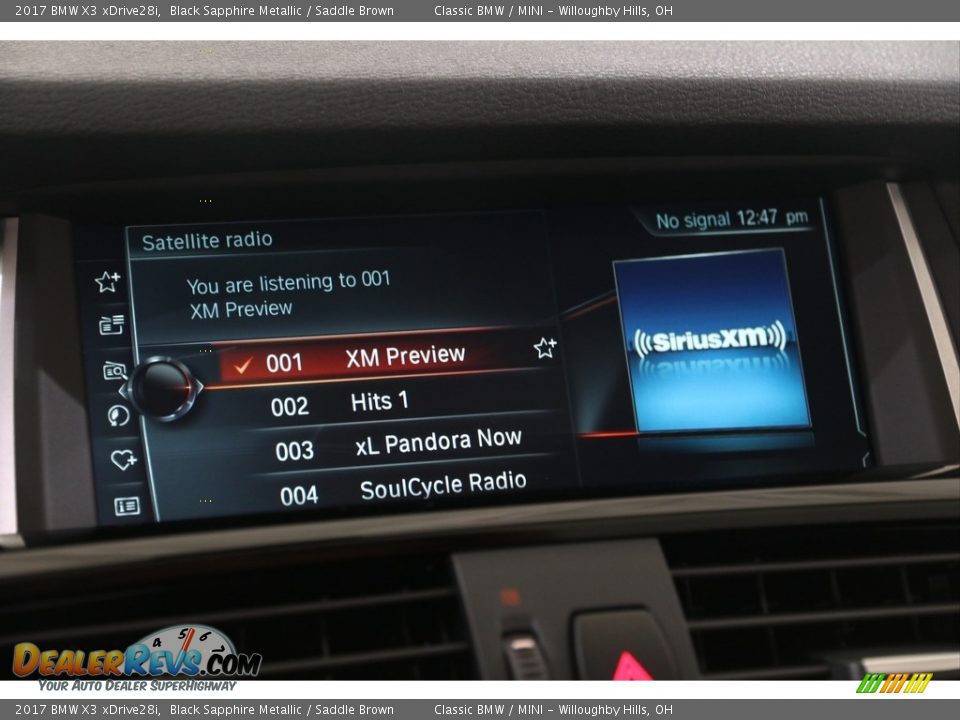 2017 BMW X3 xDrive28i Black Sapphire Metallic / Saddle Brown Photo #15