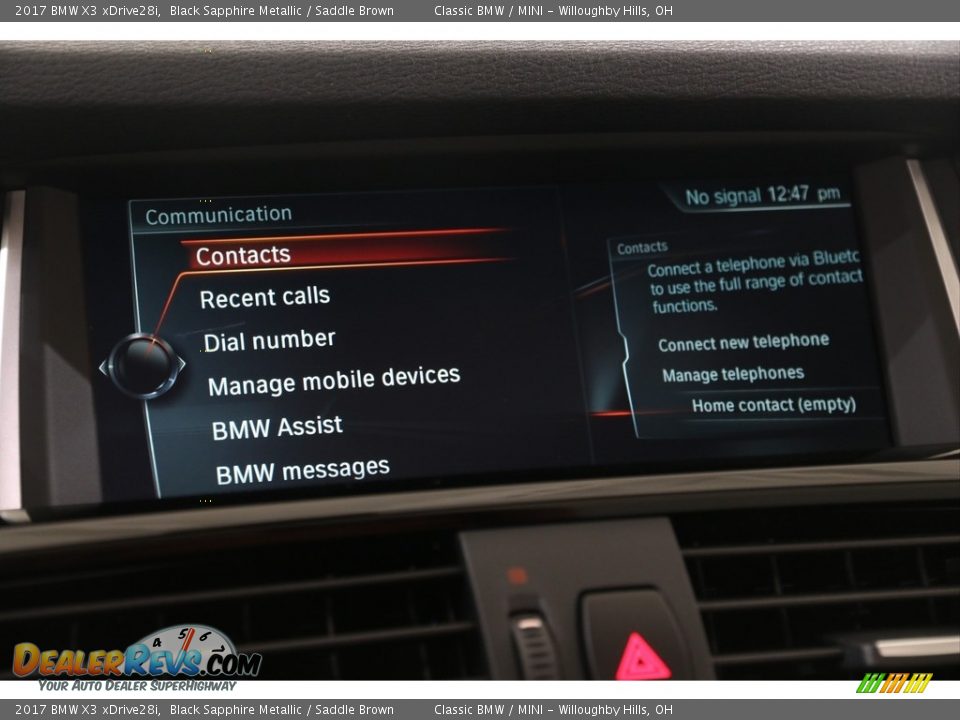 2017 BMW X3 xDrive28i Black Sapphire Metallic / Saddle Brown Photo #16