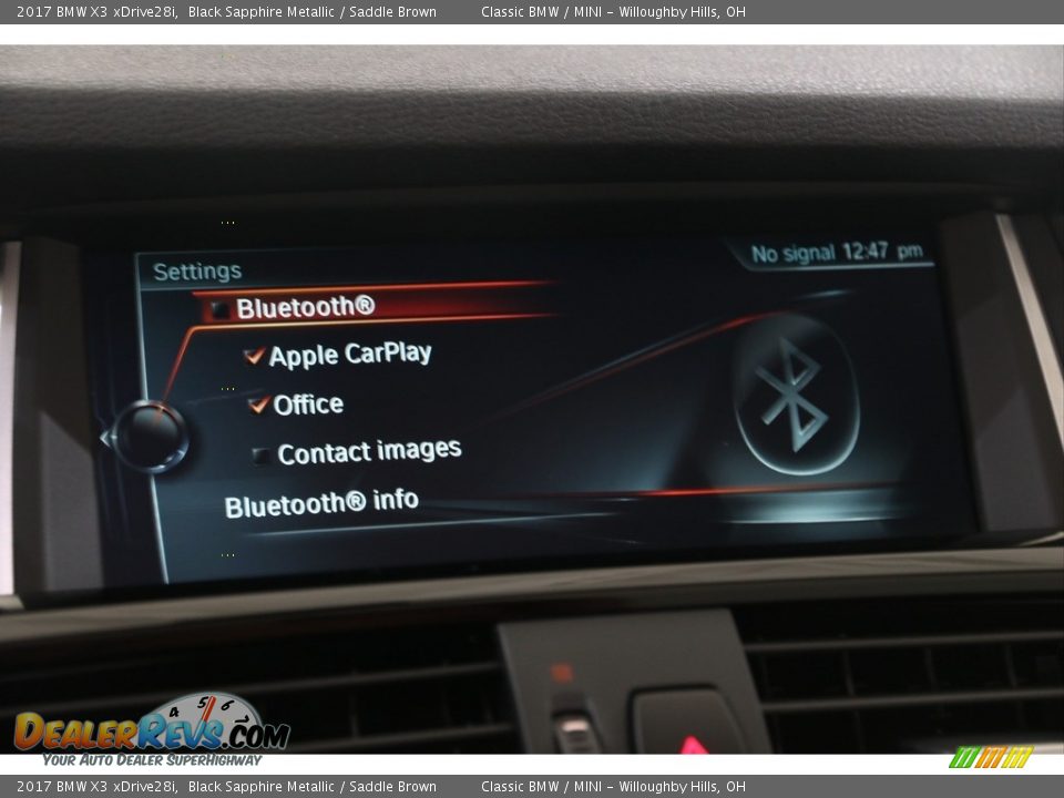 2017 BMW X3 xDrive28i Black Sapphire Metallic / Saddle Brown Photo #17