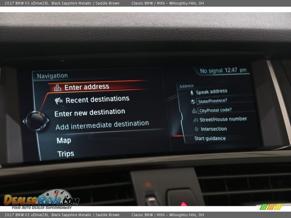 2017 BMW X3 xDrive28i Black Sapphire Metallic / Saddle Brown Photo #18