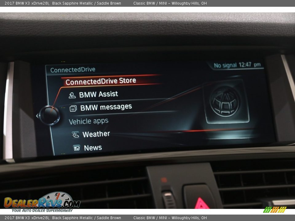 2017 BMW X3 xDrive28i Black Sapphire Metallic / Saddle Brown Photo #20