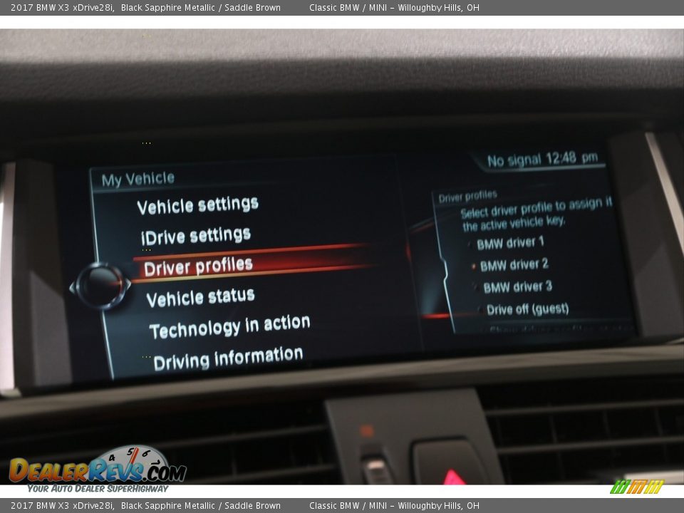 2017 BMW X3 xDrive28i Black Sapphire Metallic / Saddle Brown Photo #21