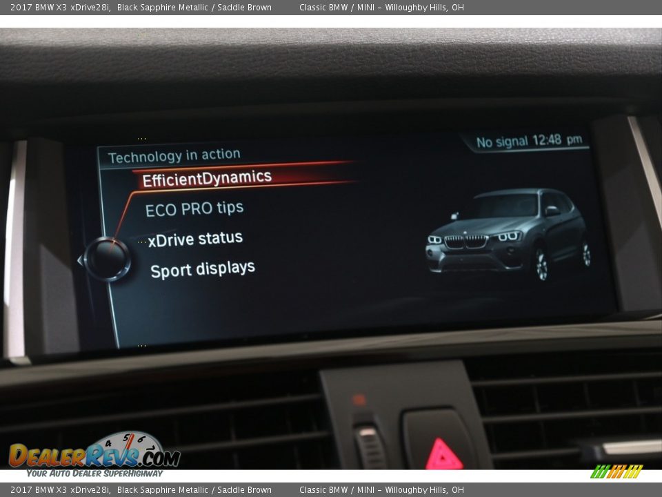 2017 BMW X3 xDrive28i Black Sapphire Metallic / Saddle Brown Photo #22