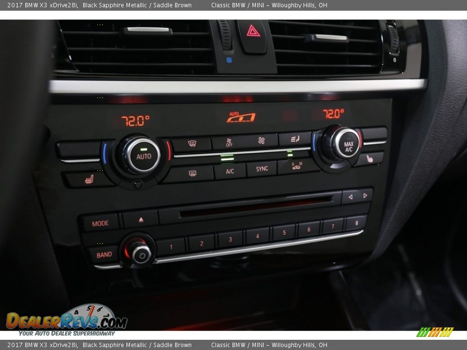 2017 BMW X3 xDrive28i Black Sapphire Metallic / Saddle Brown Photo #26