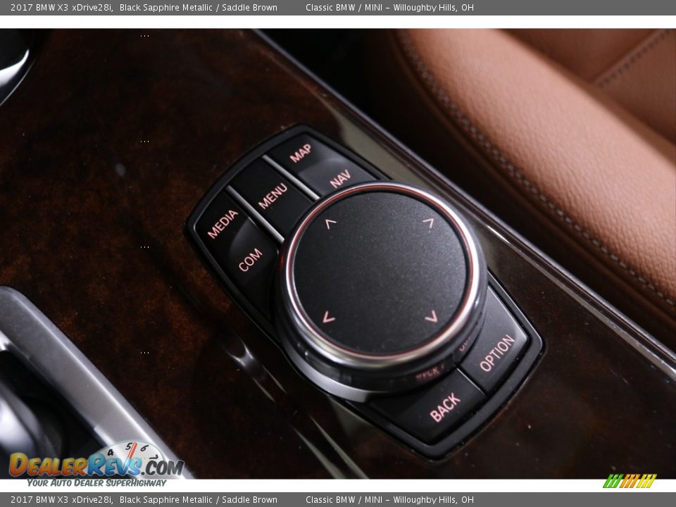 2017 BMW X3 xDrive28i Black Sapphire Metallic / Saddle Brown Photo #29