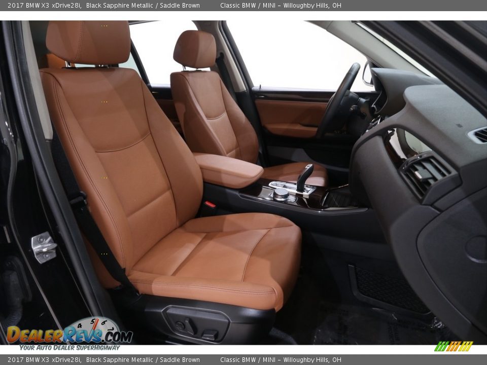 2017 BMW X3 xDrive28i Black Sapphire Metallic / Saddle Brown Photo #30