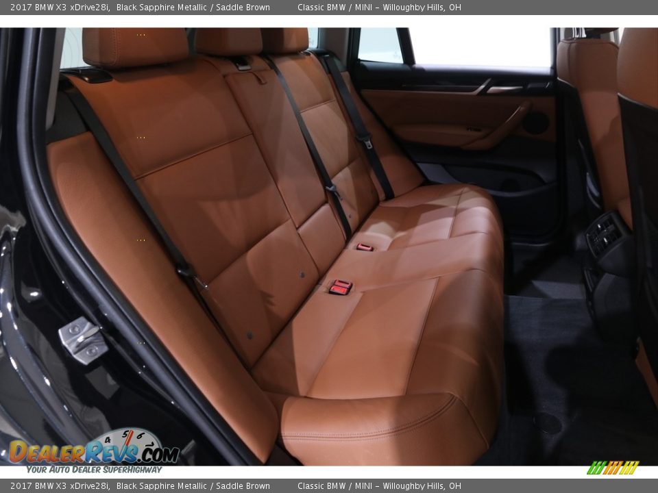 2017 BMW X3 xDrive28i Black Sapphire Metallic / Saddle Brown Photo #31