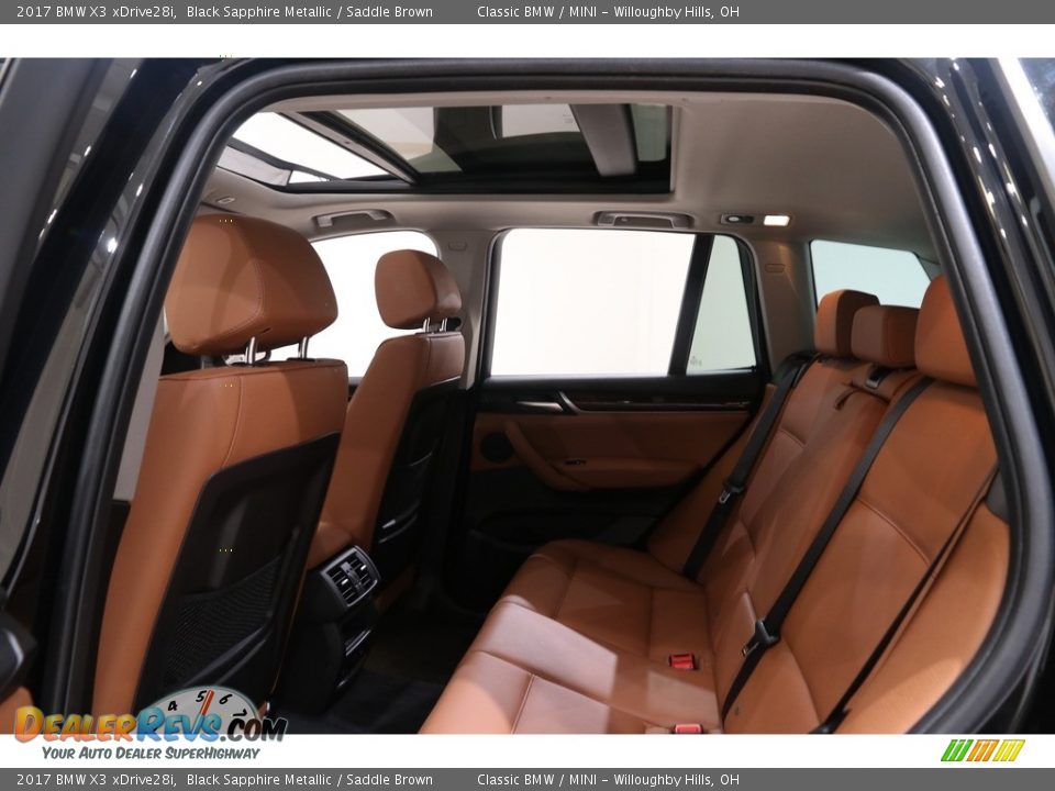 2017 BMW X3 xDrive28i Black Sapphire Metallic / Saddle Brown Photo #32