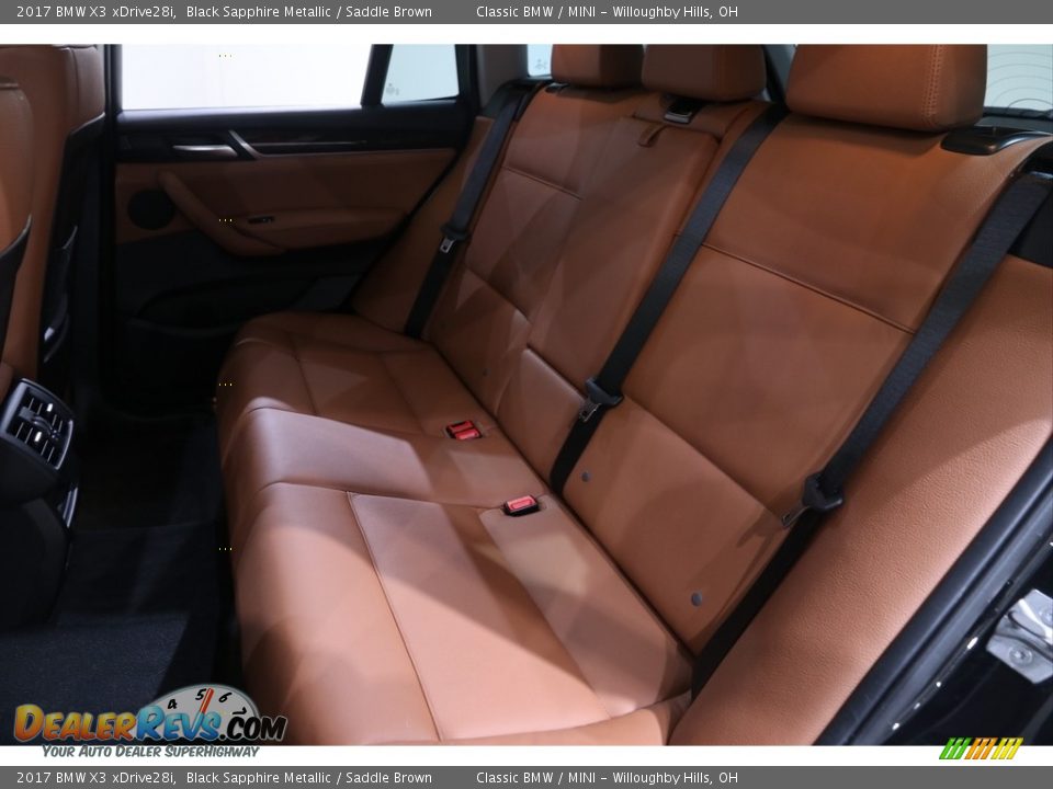 2017 BMW X3 xDrive28i Black Sapphire Metallic / Saddle Brown Photo #33
