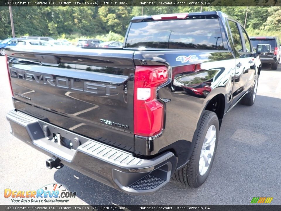 2020 Chevrolet Silverado 1500 Custom Crew Cab 4x4 Black / Jet Black Photo #6