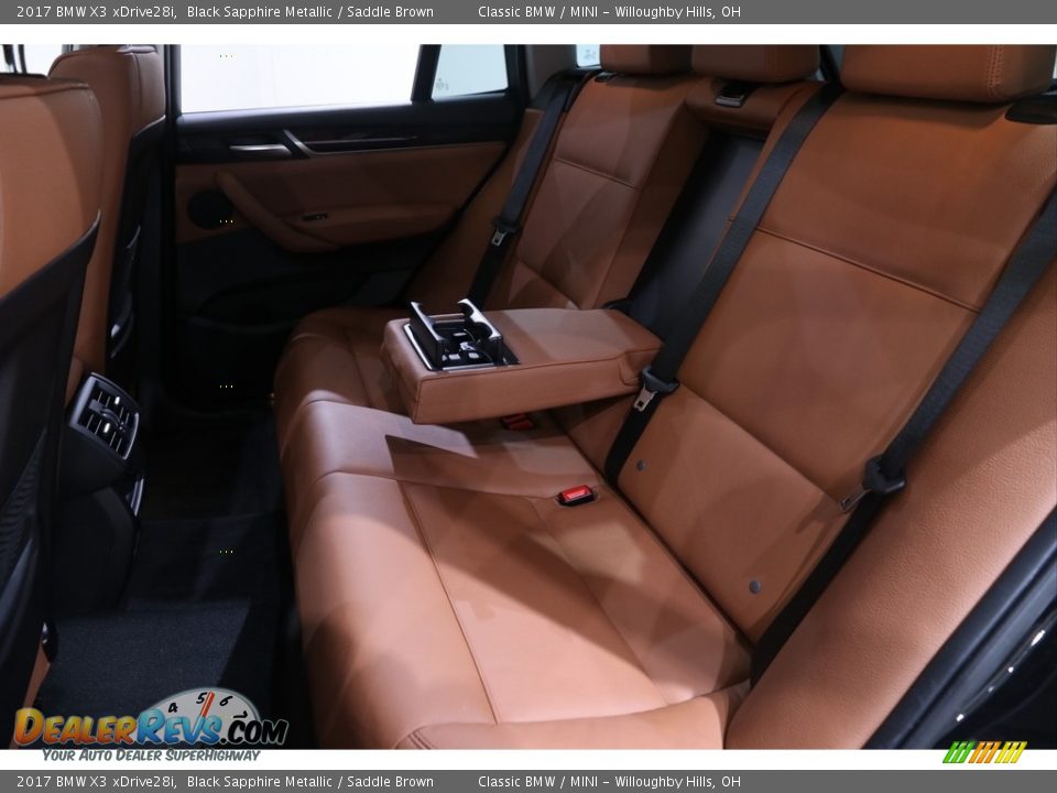 2017 BMW X3 xDrive28i Black Sapphire Metallic / Saddle Brown Photo #34