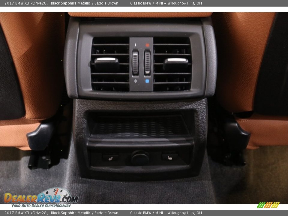 2017 BMW X3 xDrive28i Black Sapphire Metallic / Saddle Brown Photo #35